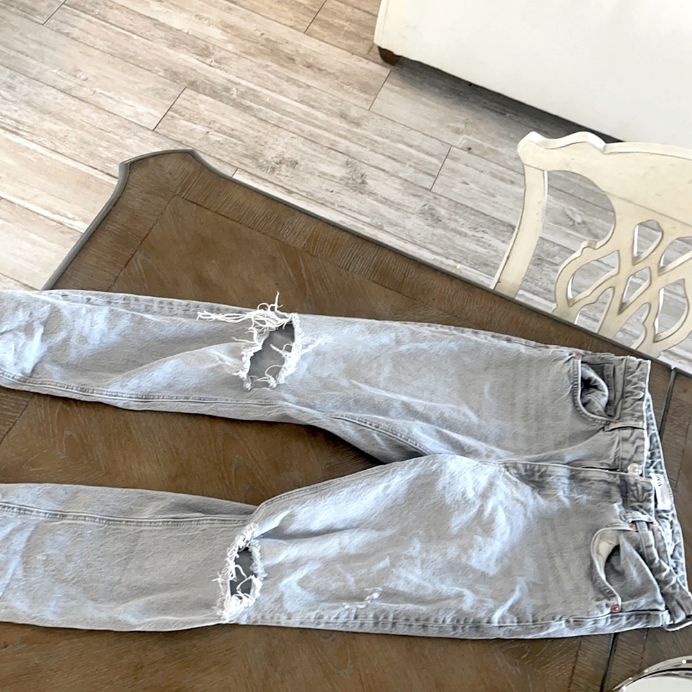 grey zara jeans